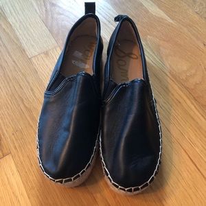 Sam Edelman Black platform espadrilles